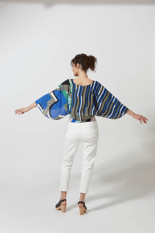 VOGUE LA PLAGE BLUE TOP