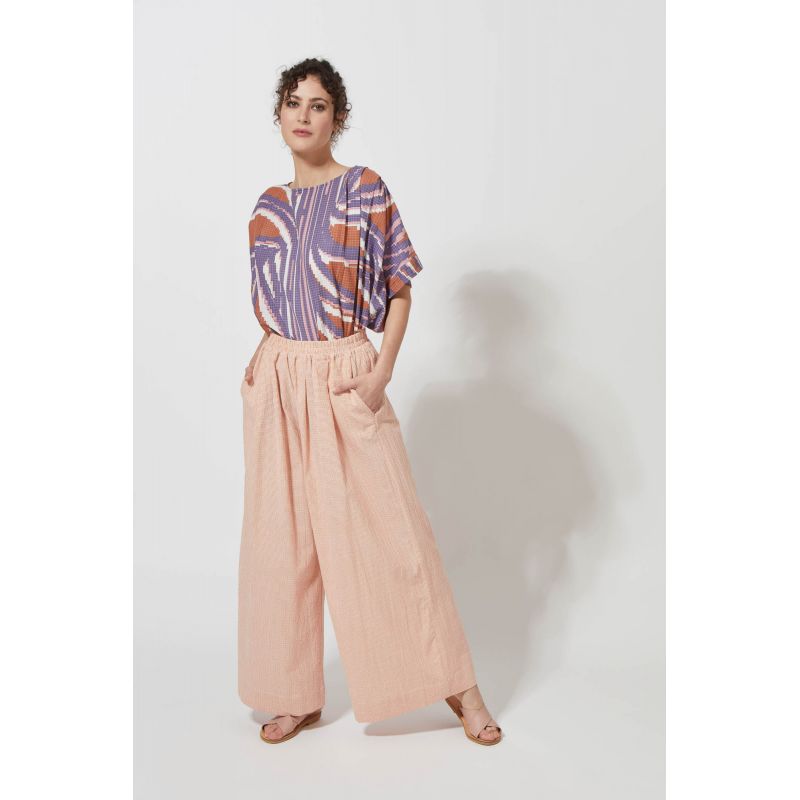 Tan Penelope Vichy Pants