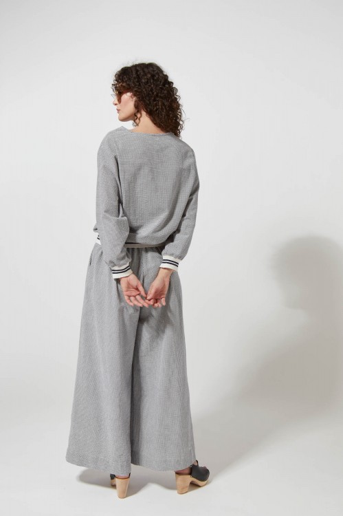 PANTALON PENELOPE VICHY MARINE