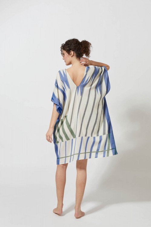 LIA ORPHE BLUE SHORT BEACH DRESS