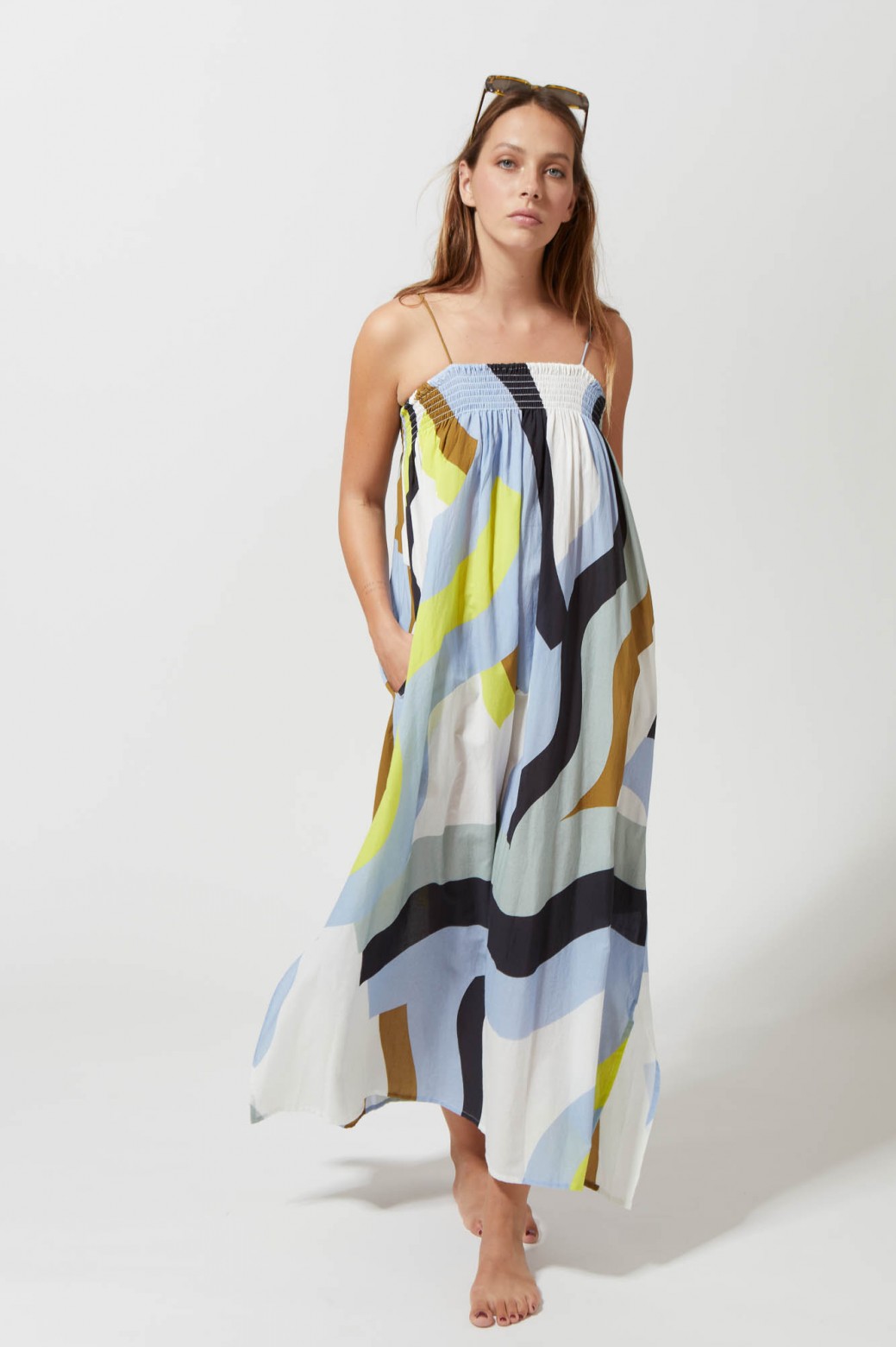 IRIS BAIGNADE LIME DRESS