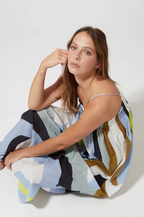 IRIS BAIGNADE LIME DRESS