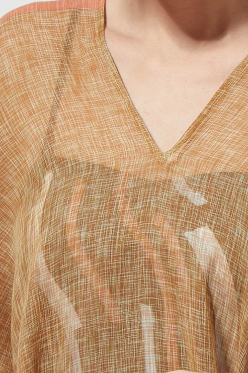 LIA LAGUNE BROWN SHORT BEACH DRESS