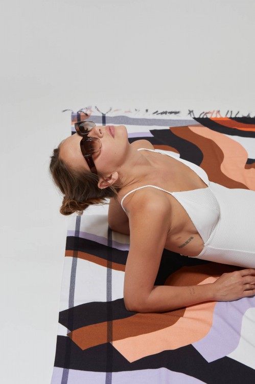 BAIGNADE ORANGE BEACH TOWEL