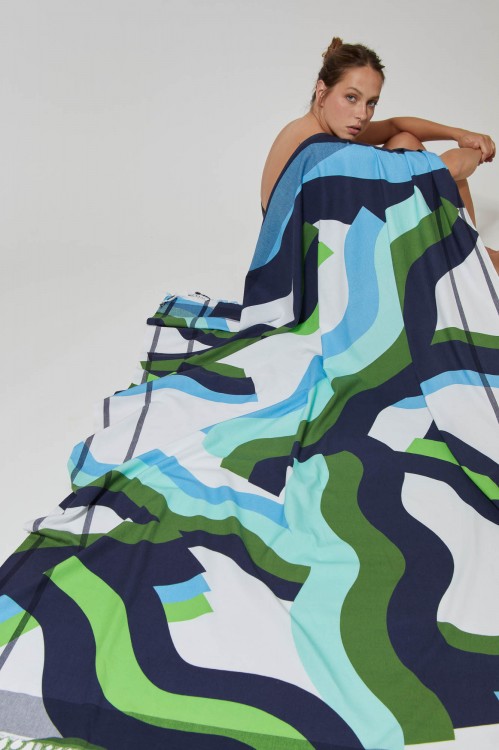 BAIGNADE GREEN BEACH TOWEL