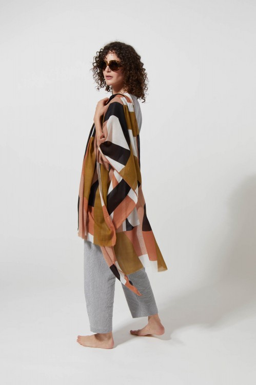 FOULARD VISION OCRE