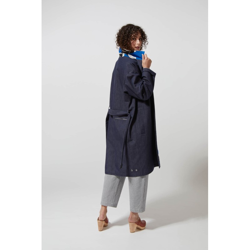 Navy Kenya Raincoat
