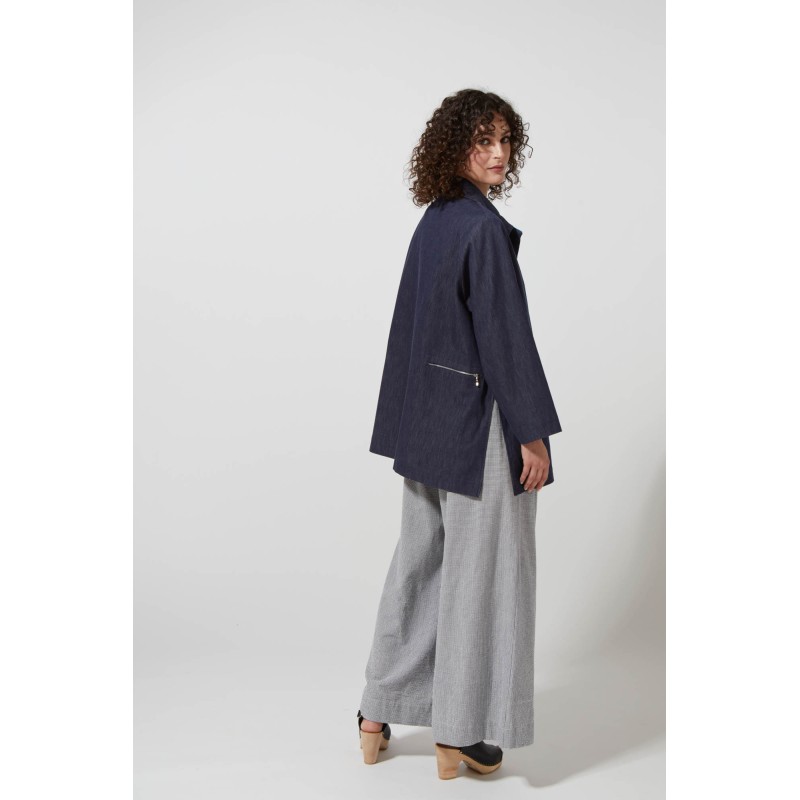 Navy Valeria Raincoat