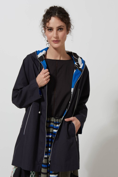 NAVY ZIGGY RAINCOAT