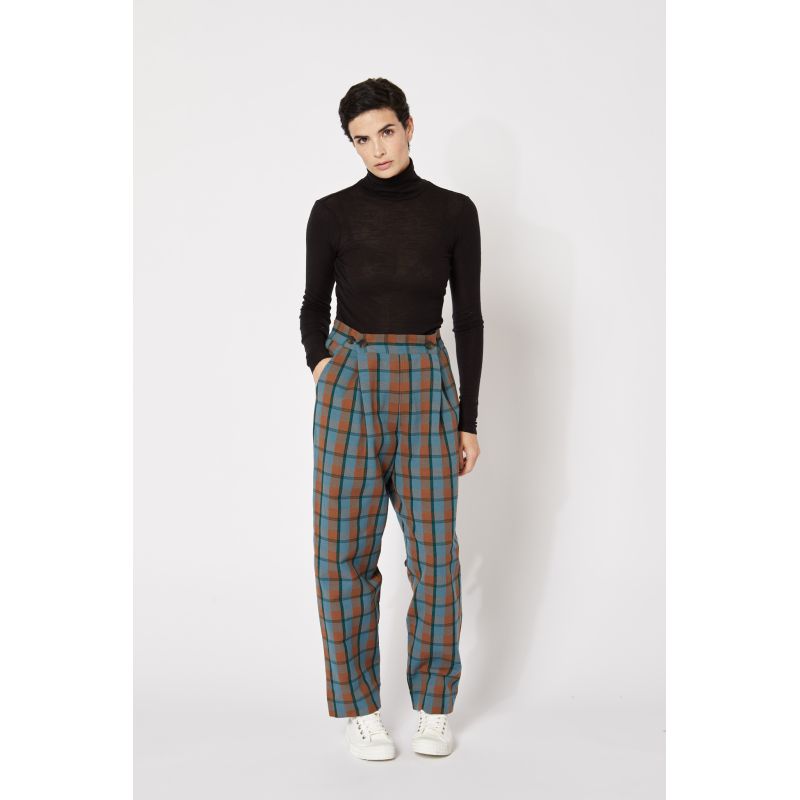 PANTALON OLIVIA OMY BLEU GRIS