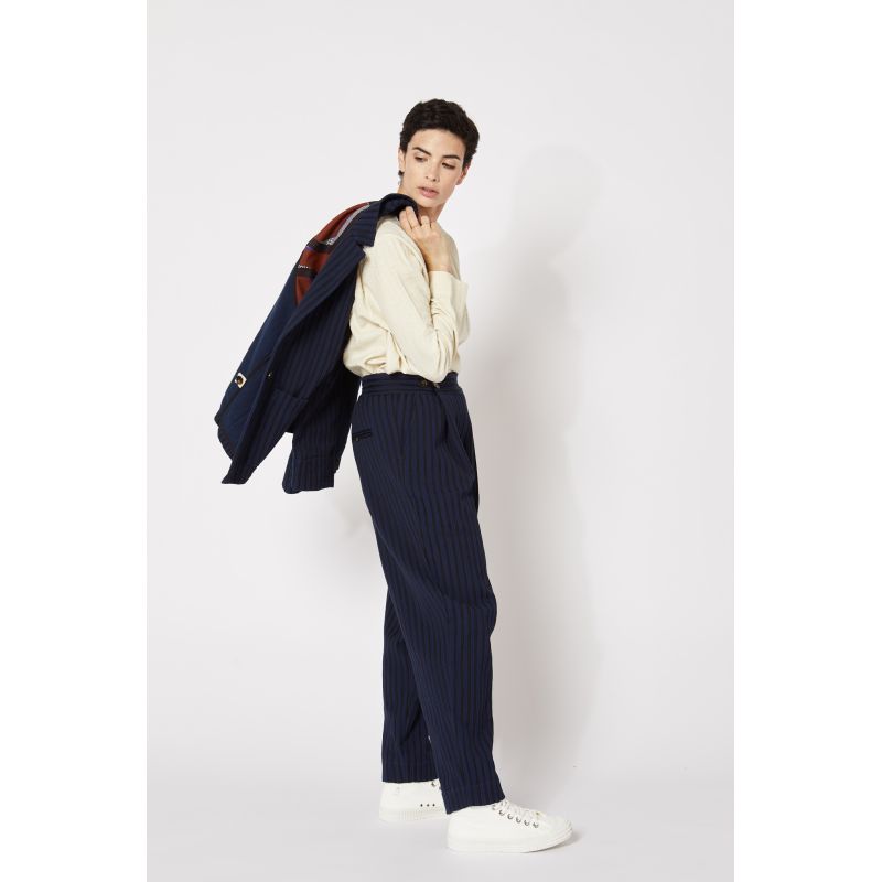 VESTE HARRY CÔTELÉ RAYÉ NUIT