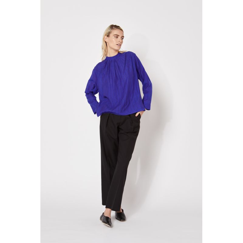 PURPLE EMBROIDERED DALIA TOP