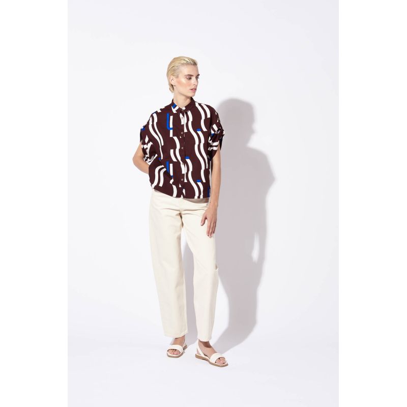 BURGUNDY ANDREW WAVE SHIRT