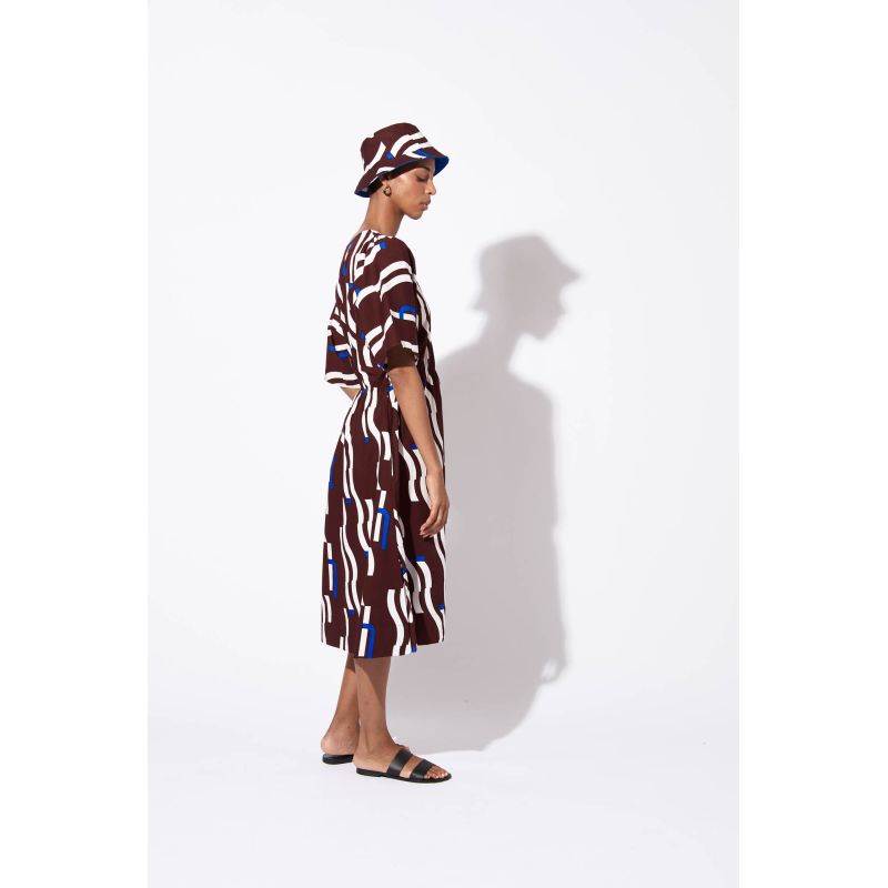 BURGUNDY NINO WAVE BUCKET HAT