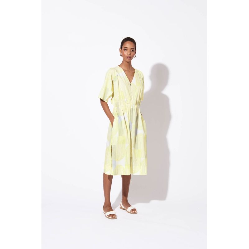 Mango yellow wrap dress best sale