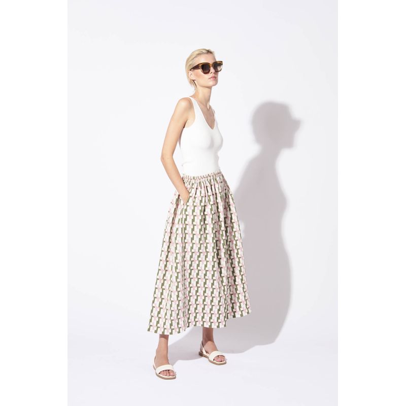 PINK OLIVE ROMEO SUAVE SKIRT