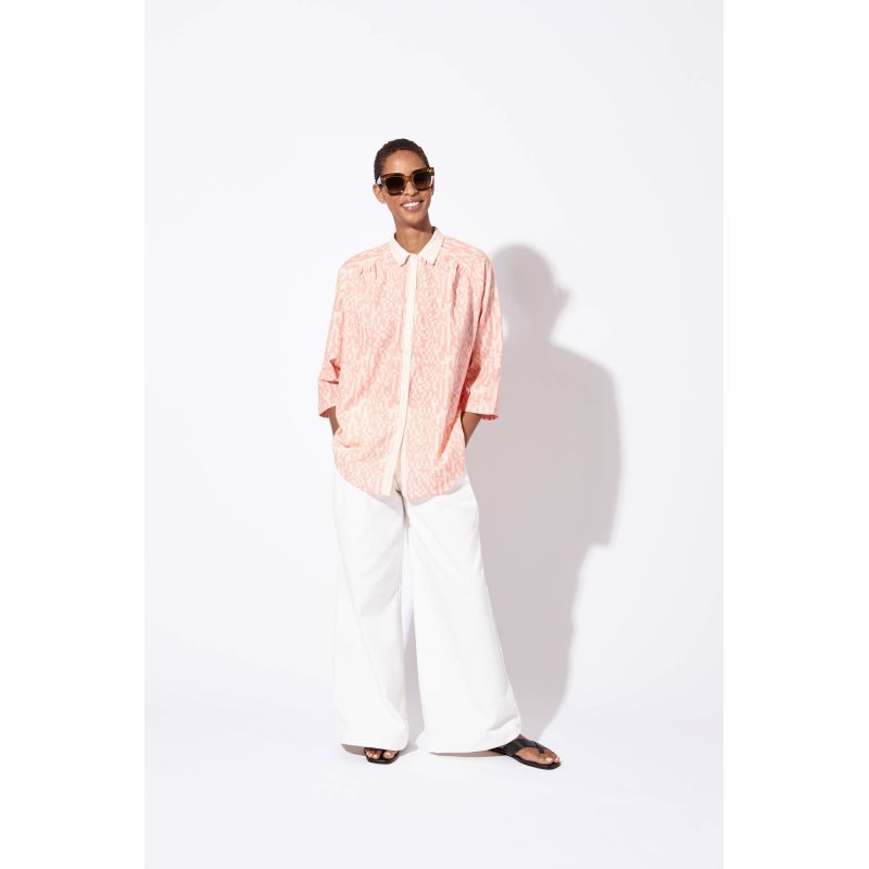 CHEMISE TELMA DAMIER ROSE