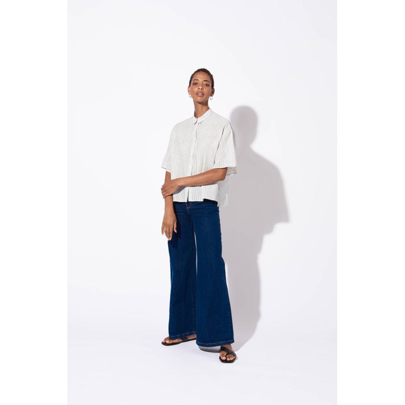 CHEMISE ANDREW PIQUÉ BLEU