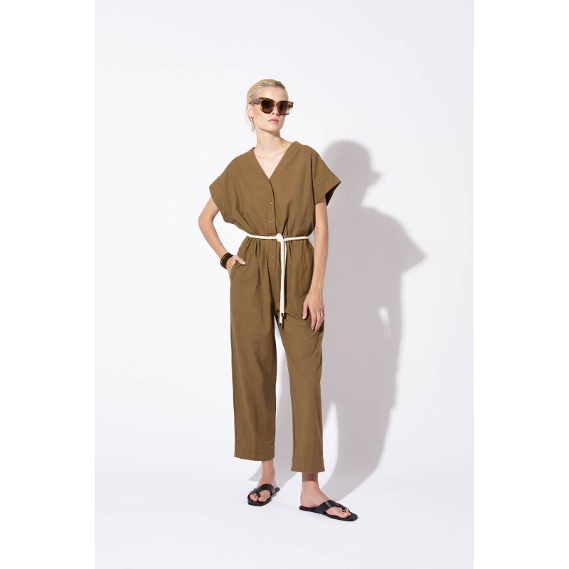 KHAKI MONY UNI JUMPSUIT