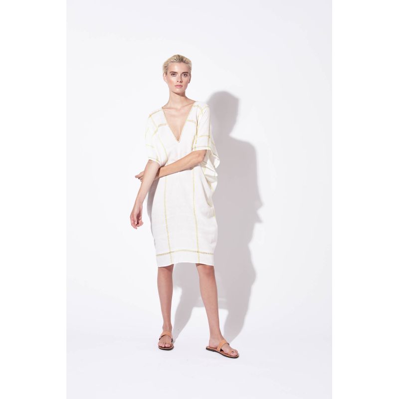 LIME ÉLIA RHODES SHORT BEACH DRESS