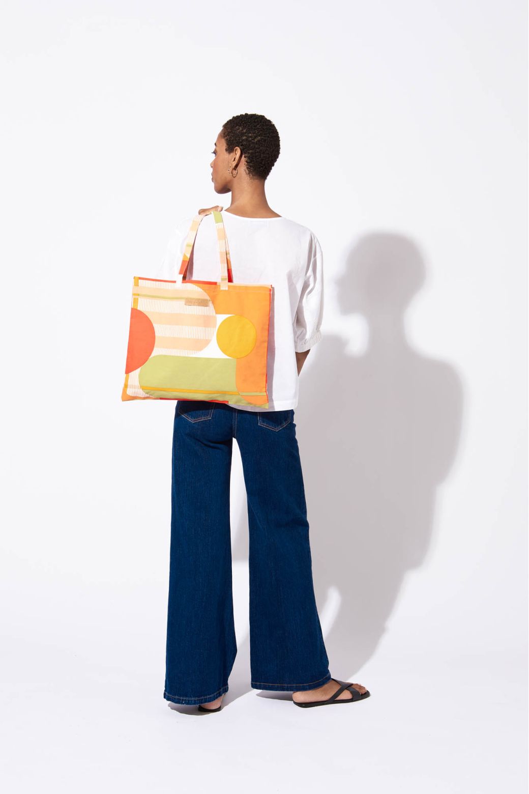 TOTE BAG ABSTRACT TERRACOTTA