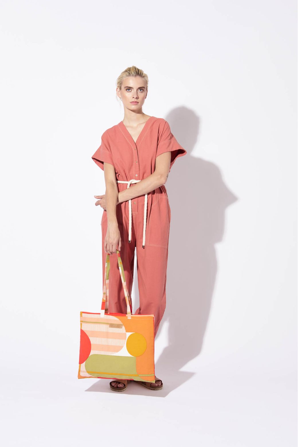 TERRACOTTA ABSTRACT TOTE BAG
