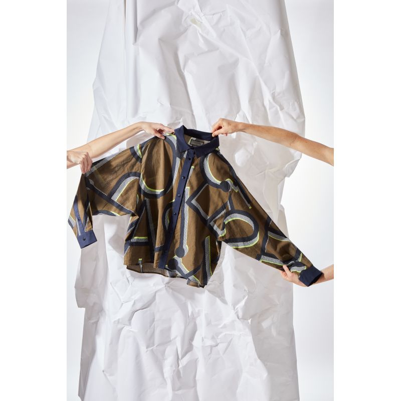 CHEMISE ROSALIE MONOGRAMME KAKI