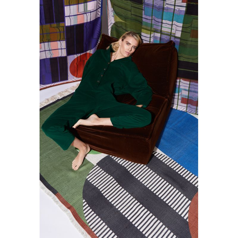 COMBINAISON MONICA VELOURS UNI VERT