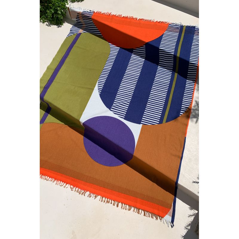 FOUTA ABSTRACT ROUX KAKI