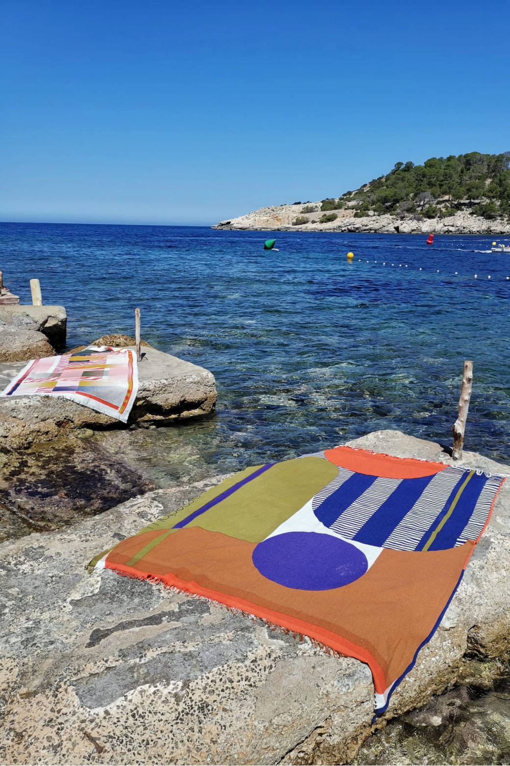 RUST KHAKI ABSTRACT BEACH TOWEL