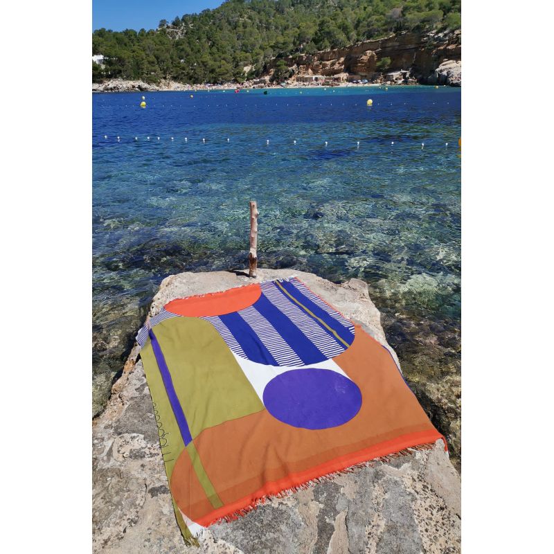 FOUTA ABSTRACT ROUX KAKI