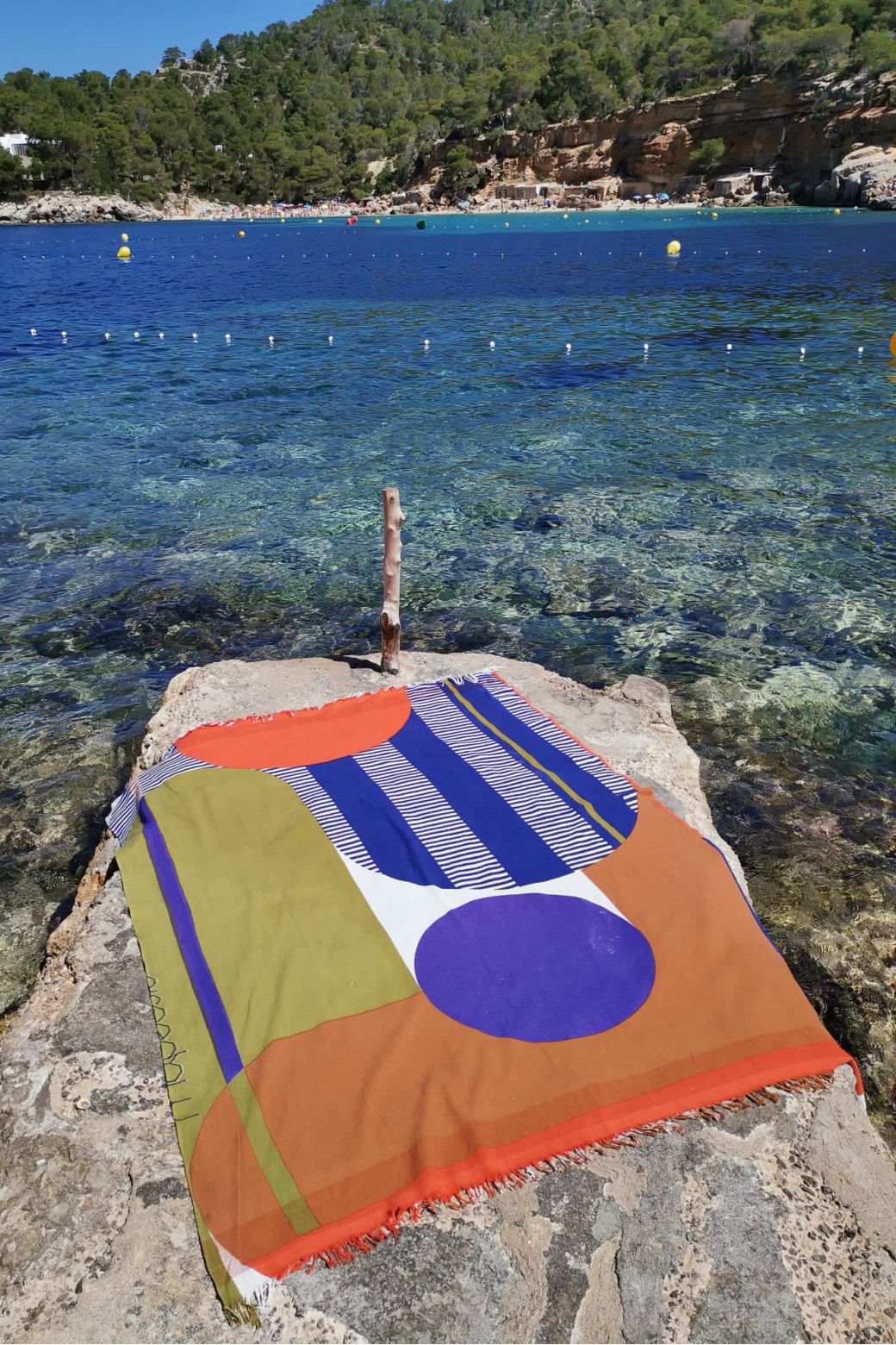 RUST KHAKI ABSTRACT BEACH TOWEL