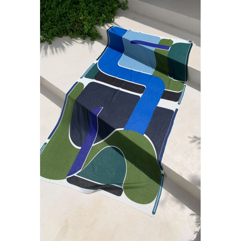 FOULARD MOUVEMENT BLEU