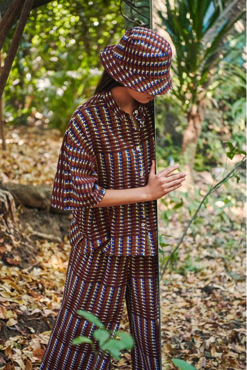 BROWN NINO RILEY BUCKET HAT