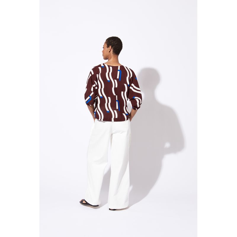 BURGUNDY NICOLE WAVE TOP