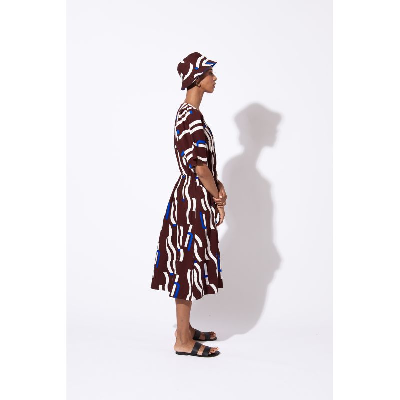 BURGUNDY OLYMPE WAVE DRESS