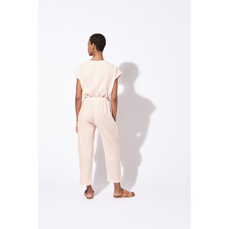 ORANGE MESSINA PIQUÉ JUMPSUIT