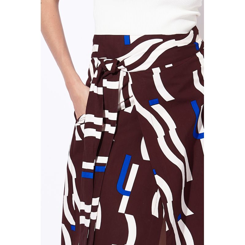 BURGUNDY ASHLEY WAVE SKIRT