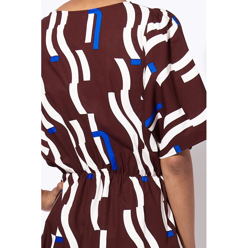 BURGUNDY OLYMPE WAVE DRESS