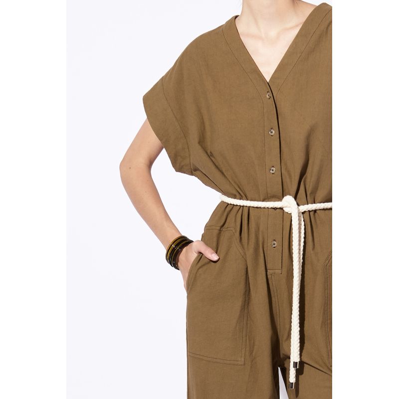 KHAKI MONY UNI JUMPSUIT