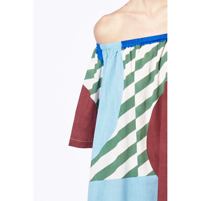 ROBE PALAO CARTE POSTALE BLEU