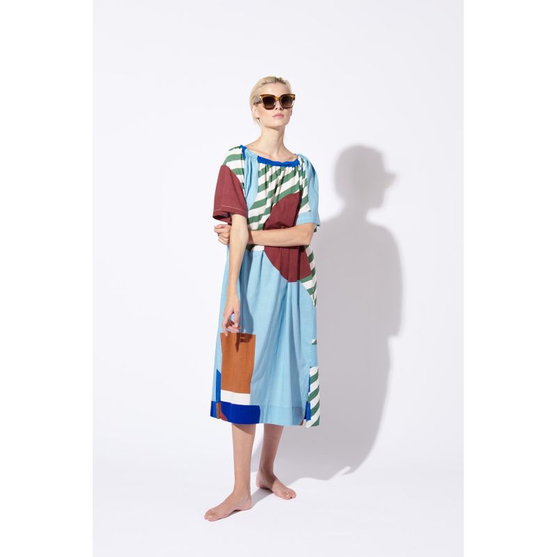 ROBE PALAO CARTE POSTALE BLEU