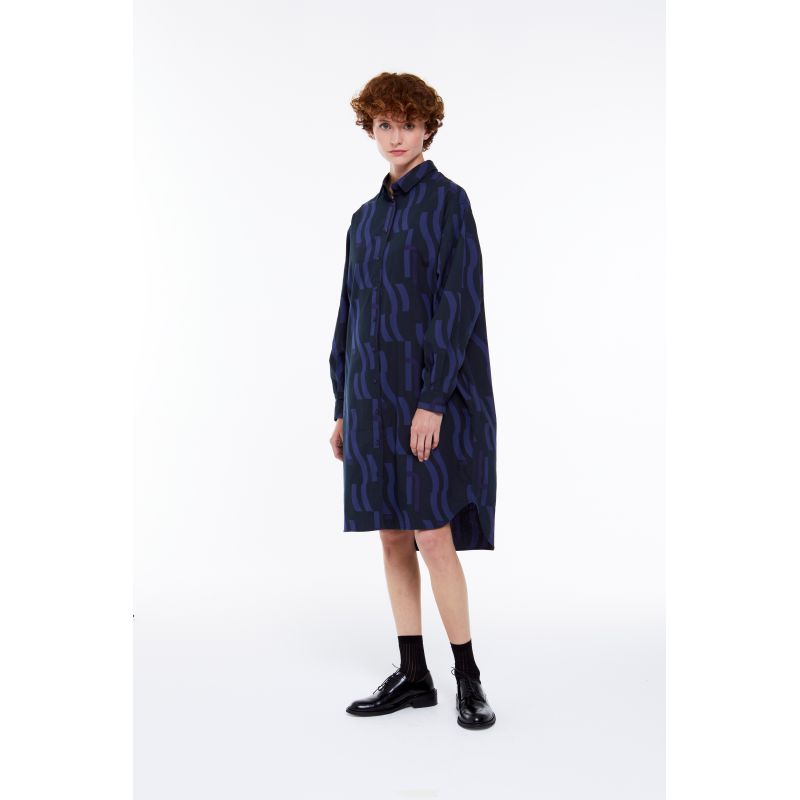 Blue Marius Wave Dress