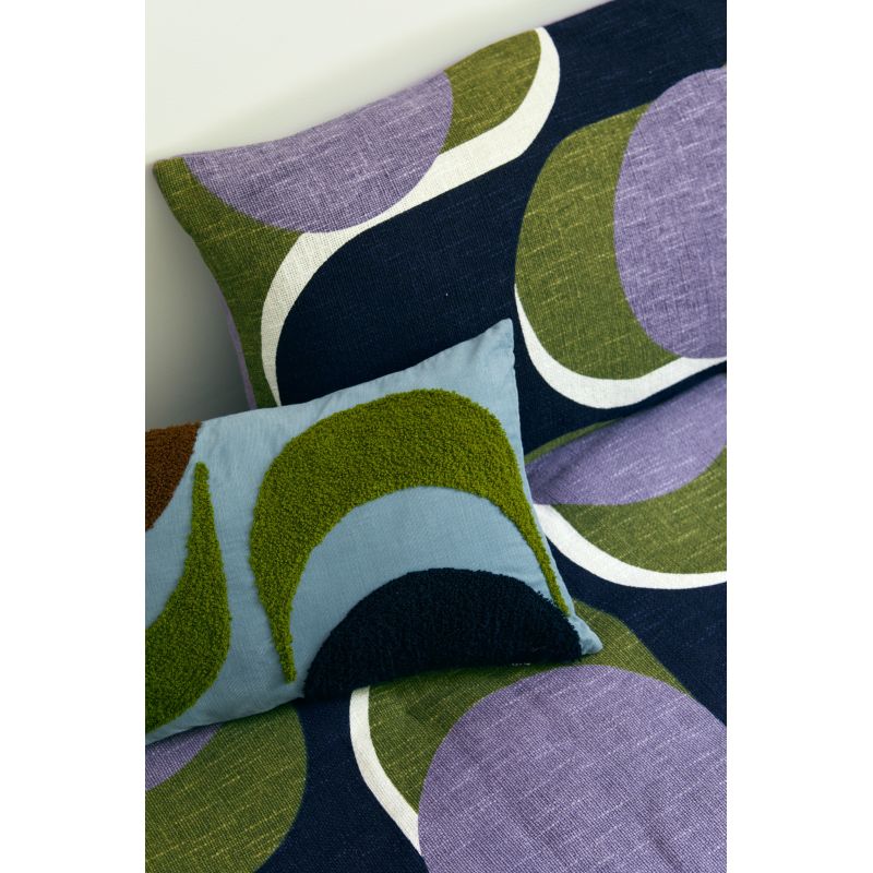 Housse de coussin Madone Bleu Gris