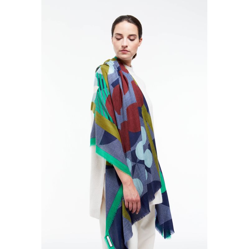 Navy Scarabée Scarf