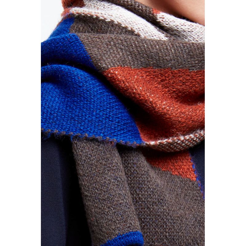 Blue Céleste Knitted Scarf