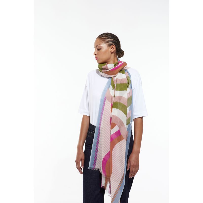 Pink Khaki Gamma Scarf