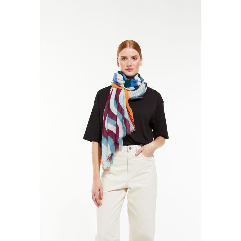 Blue Brown Gamma Scarf