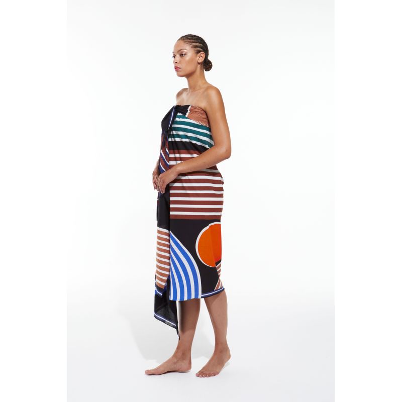 Black Blue Flow Scarf