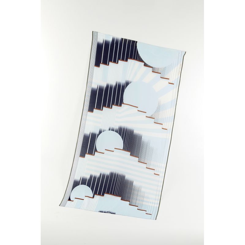 Navy Soleil Levant Scarf